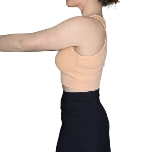 H&M Orange Ribbed Summer Tank Top Women Size Small - Picture 2 of 13